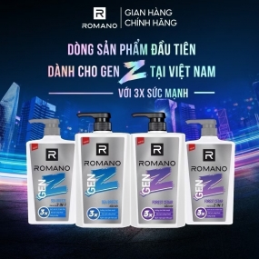  Tắm Gội Romano 2in1 Gen Z Hương Forest Cedar/ Sea Breeze 610g tặng 150g