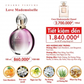 Nước hoa charrme nữ-charme Love Mademoiselle 100ml