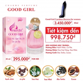 Nước hoa nữ Charme Good Girl 30ml ngọt ngào nhẹ nhàng nữ tính tiểu thư