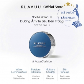 Phấn nước Cushion KLAVUU Hàn Quốc Urban Aqua cao cấp chiết xuất Ngọc Trai