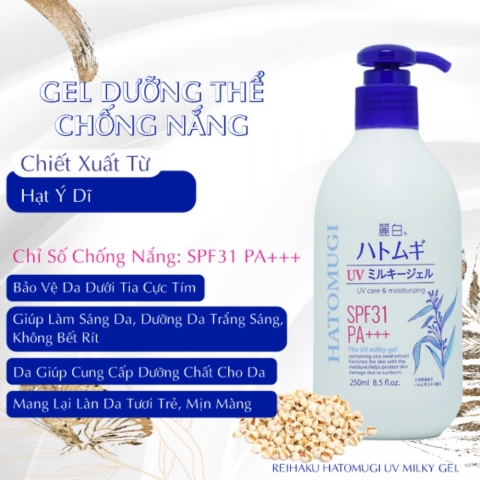 Sữa Dưỡng Thể Chống Nắng HATOMUGI 250ml