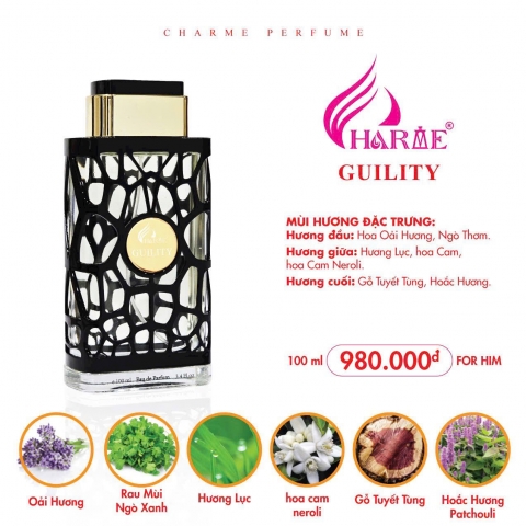 Nước Hoa Nam Charme Guility 100ml [Phiên Bản 2024]