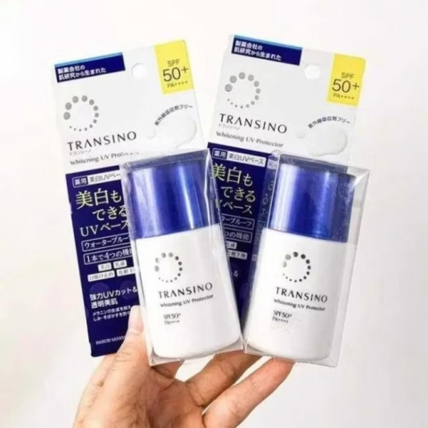 Kem chống nắng dưỡng ngày Transino Whitening UV Protector SPF50+/PA++++ trắng da giảm thâm nám Nhật Bản