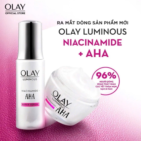 Kem dưỡng Olay Niacinamide + AHA Moisturiser Giảm Mụn Mờ Thâm 50g - Màu Hồng