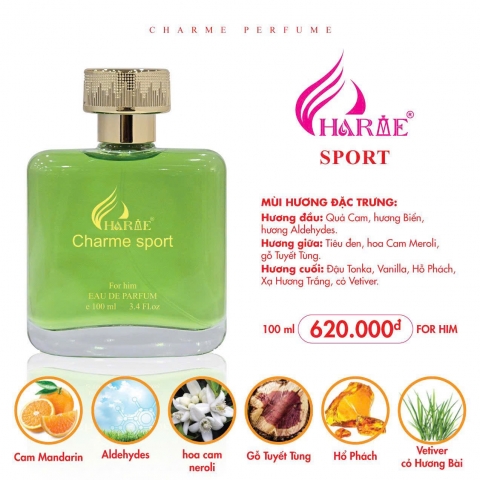 Nước Hoa Charrme Nam Port 100ml