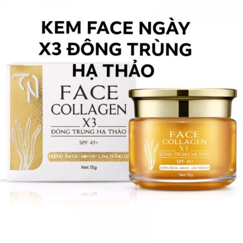 Combo Kem Face Và Serum Dưỡng Collagen X3 + CNang- mẫu mới . Có Team Cào check mã