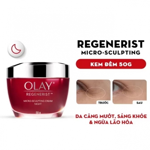 Kem dưỡng chống lão hóa da cao cấp Olay Regenerist Micro Sculpting Cream 50ml - Màu Đỏ