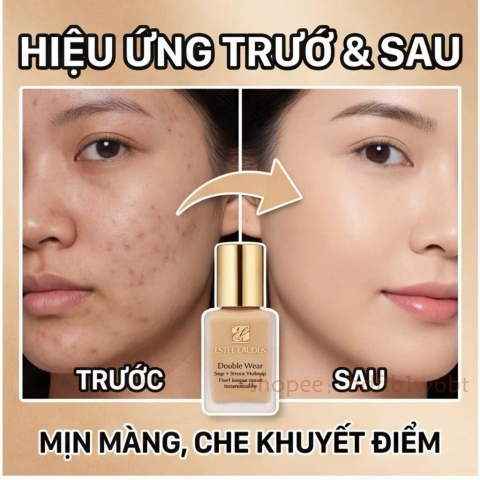 ESTEE LAUDER Double Wear Stay-in-Place Makeup 15ml Kem nền hàng chính hãng Dịu nhẹ