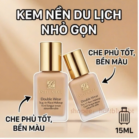 ESTEE LAUDER Double Wear Stay-in-Place Makeup 15ml Kem nền hàng chính hãng Dịu nhẹ