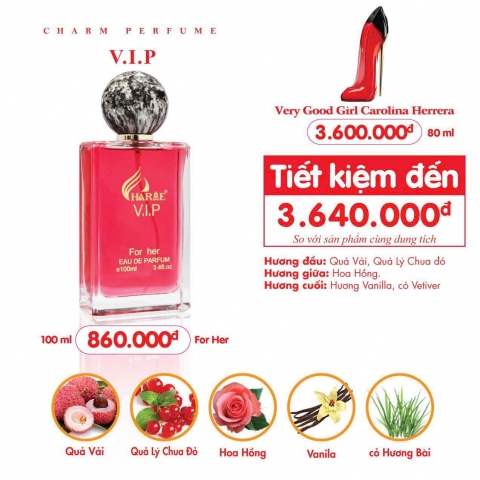 Nước hoa charme VIP 100ml