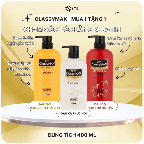  Dầu Gội Classxy Max Dưỡng Tóc Mềm Mượt Giảm Khô Xơ Giảm Rụng (freship)