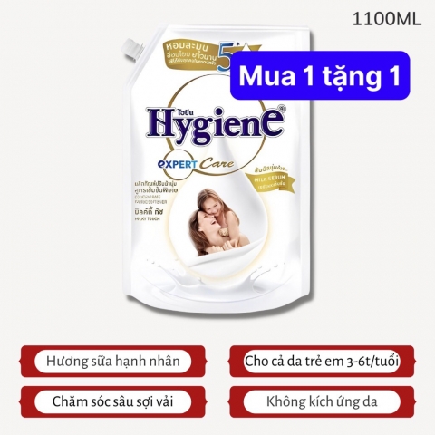 Nước Xả Vải Hygiene Thái Lan đậm đặc lưu hương, Giúp Vải Mềm Mại, Hương Thơm Quyến Rũ Dung Tích 1100ml