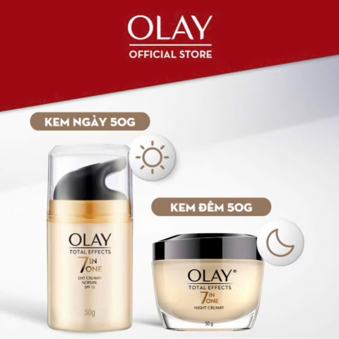 ￼ Kem Dưỡng Ban Đêm OLAY Total Effects 7in1 Hạn Chế Và Bảo Vệ Da Khỏi 7 Dấu Hiệu Lão Hóa 50G