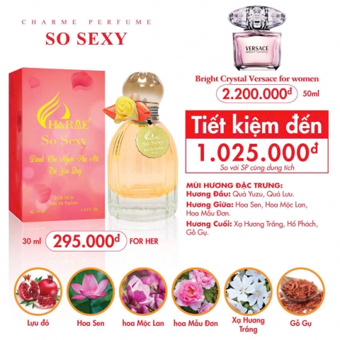 Nước Hoa Nữ Charme So Sexy 30ml