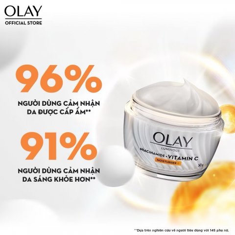  Kem Dưỡng & Serum Olay Luminous Niacinamide + Vitamin C Mờ Vết Thâm, Đốm Nâu, Dưỡng Sáng Da 50g