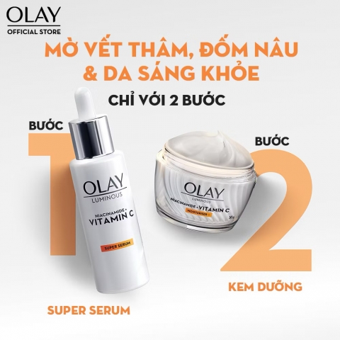  Kem Dưỡng & Serum Olay Luminous Niacinamide + Vitamin C Mờ Vết Thâm, Đốm Nâu, Dưỡng Sáng Da 50g