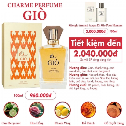 Nước Hoa Charrme Gio - Charme Gio 100ml